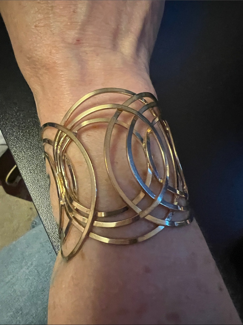 Gold Open Circle Cuff Bracelet - Women Jewelry